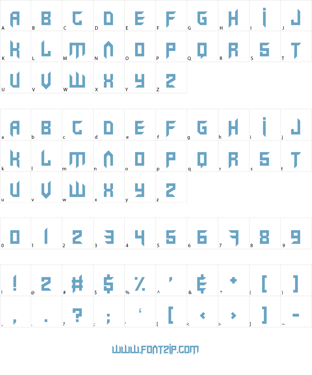 Virtual Rave Font Character
